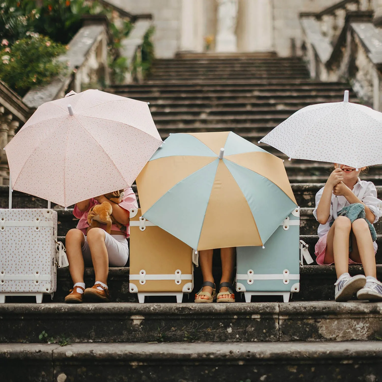 Olli Ella See-Ya Umbrella - Pink Daisies