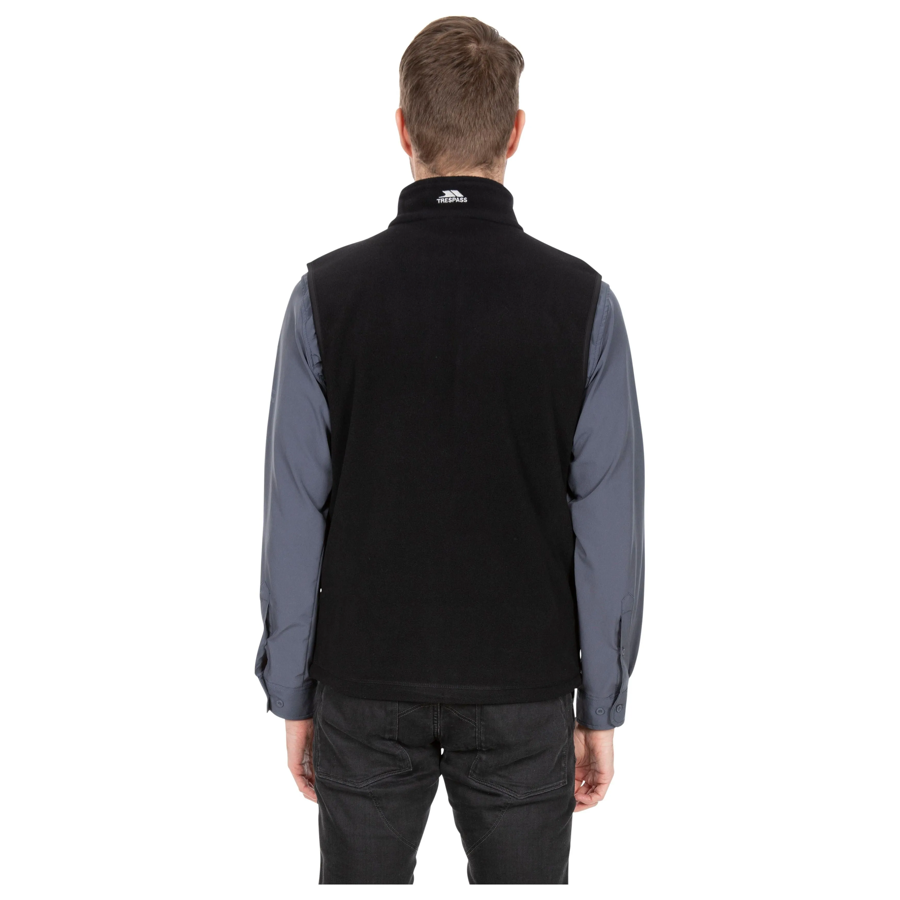 Othos 2 Mens Full Zip Fleece Gilet in Black Marl