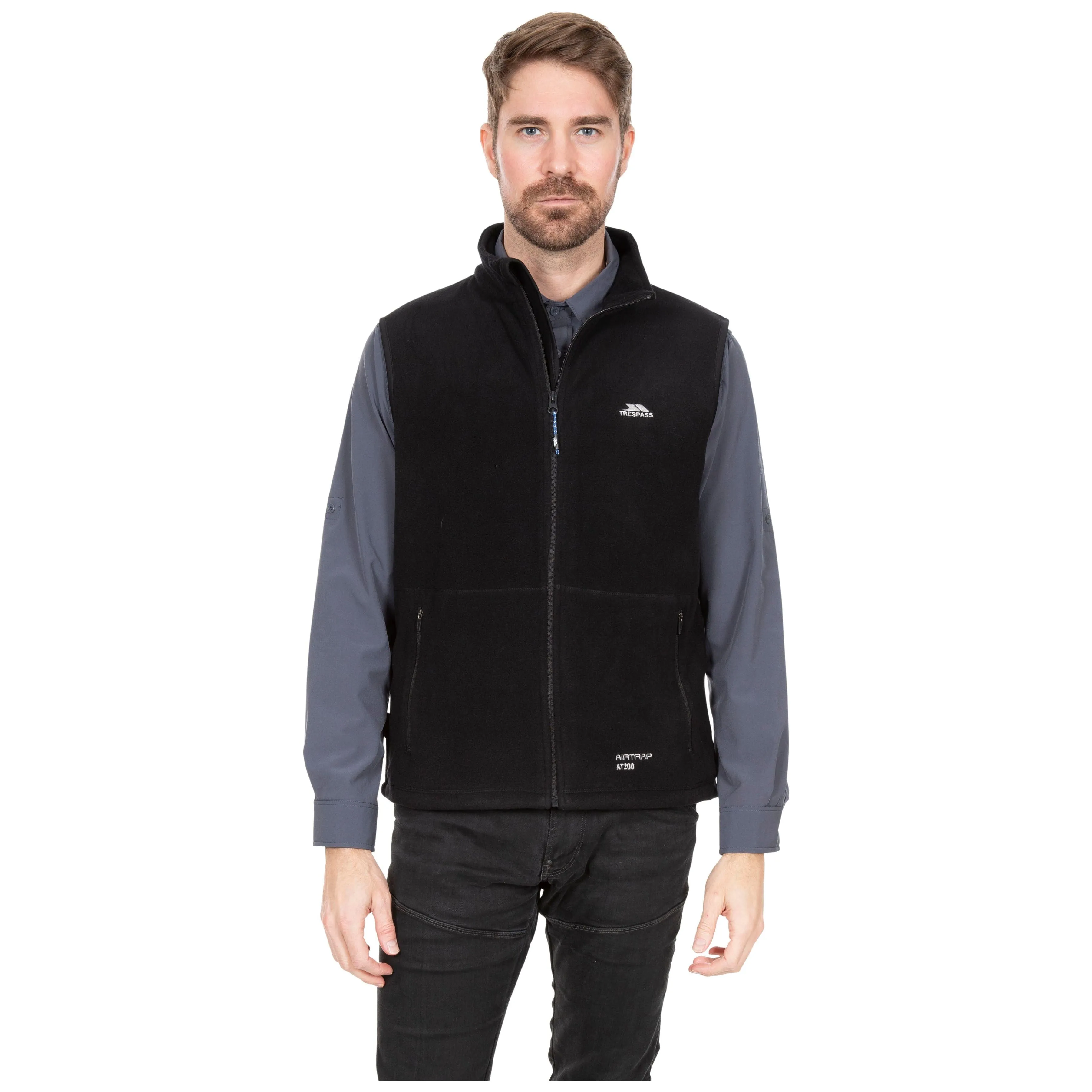 Othos 2 Mens Full Zip Fleece Gilet in Black Marl